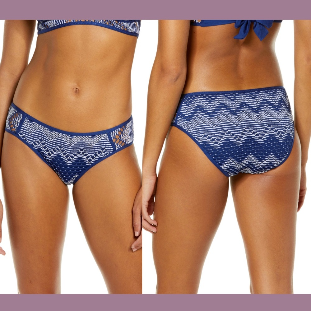 NEW Becca Reveal Hipster Bikini Bottoms in Marina‎ Blue [SZ Medium ]